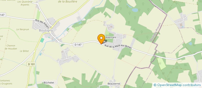 localisation de l'entreprise VIBERT PAYSAGES à BOUTIGNY-PROUAIS