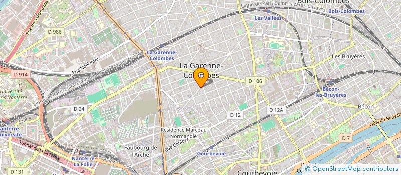 localisation de l'entreprise VIBRANCE STUDIO à LA GARENNE-COLOMBES