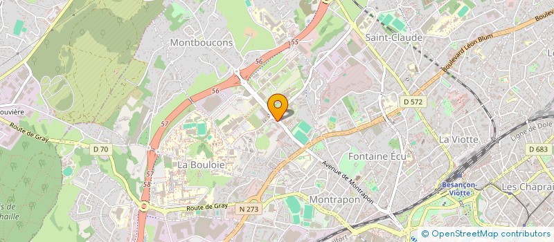 localisation de l'entreprise VIBRASENS à BESANCON