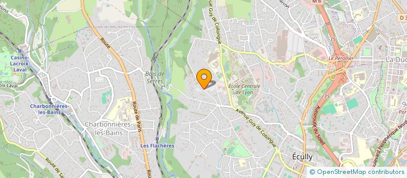 localisation de l'entreprise VIBRATEC à ECULLY