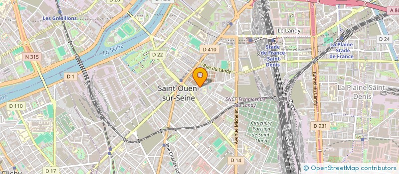 localisation de l'entreprise VIBRATION PRODUCTIONS à SAINT-OUEN-SUR-SEINE