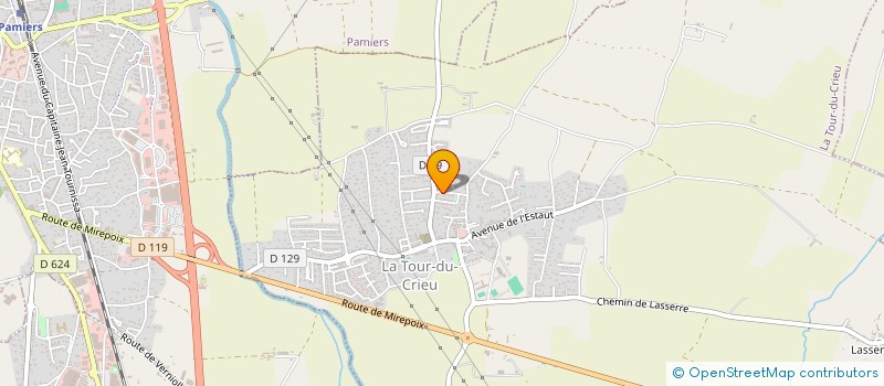 localisation de l'entreprise VIBS - VIVEZ BOUGEZ POUR VOTRE SANTE à LA TOUR-DU-CRIEU