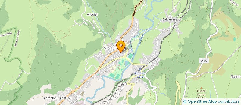 localisation de l'entreprise VIC EN BLEU SAS à VIC-SUR-CERE