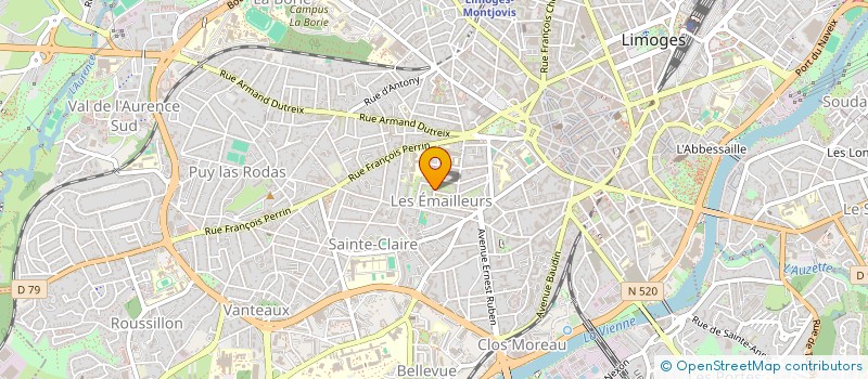 localisation de l'entreprise VICART à LIMOGES