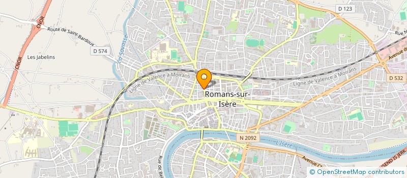 localisation de l'entreprise VICAT à ROMANS-SUR-ISERE