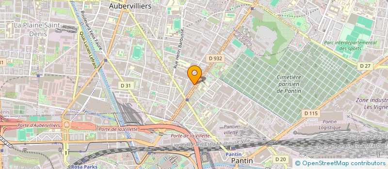 localisation de l'entreprise VICENT.ELEC.96  AUBERVILLIERS