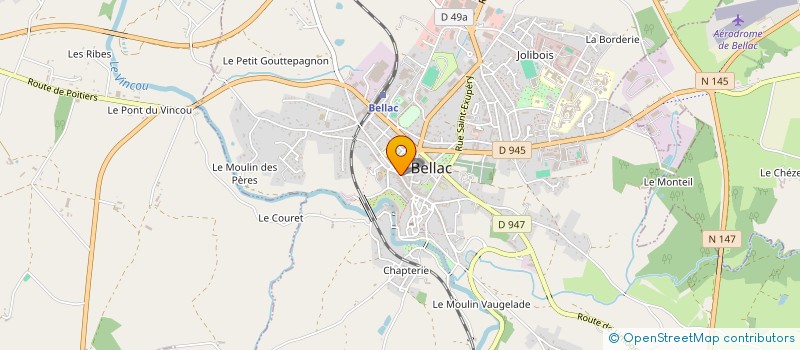 localisation de l'entreprise VICHERY OPTIQUE à BELLAC