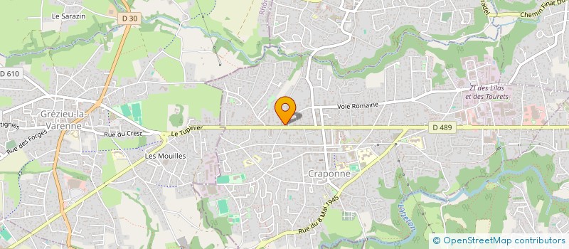 localisation de l'entreprise VICRAL  CRAPONNE