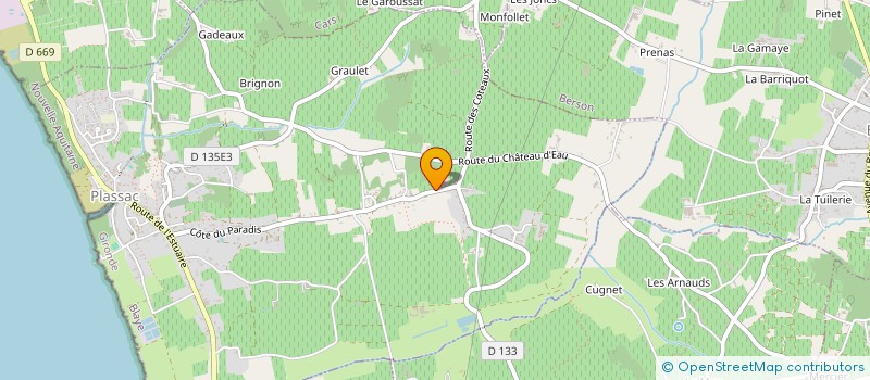 localisation de l'entreprise VICROSE  PLASSAC