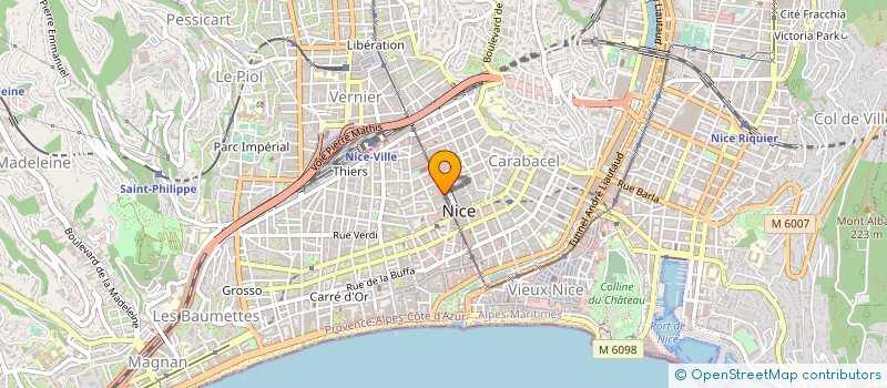 localisation de l'entreprise VICTOIRE OPTIQUE M. GRISELIN à NICE