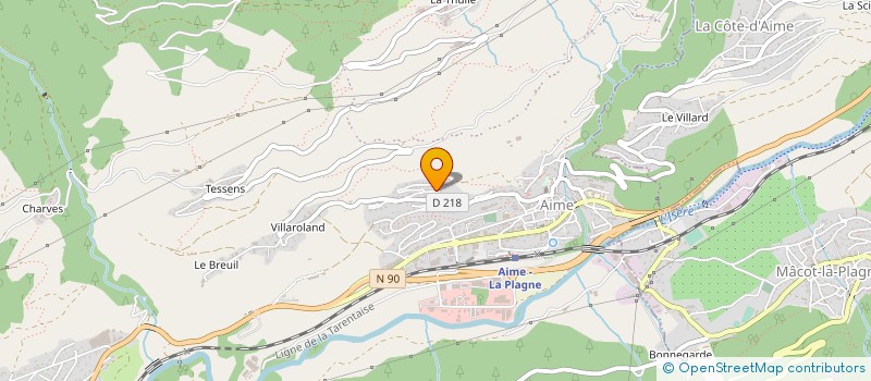localisation de l'entreprise VICTOR CHARPENTE à AIME-LA-PLAGNE