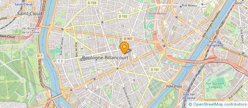 localisation de l'entreprise VICTOR HUGO à BOULOGNE-BILLANCOURT