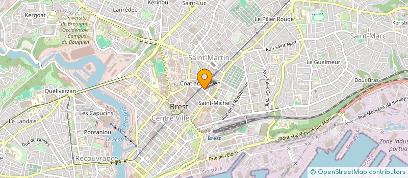 localisation de l'entreprise VICTOR HUGO à BREST