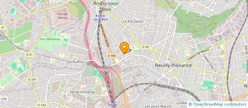 localisation de l'entreprise VICTOR HUGO à ROSNY-SOUS-BOIS