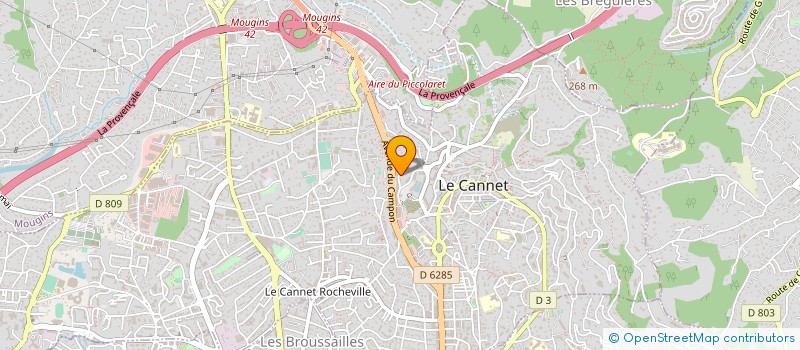 localisation de l'entreprise VICTOR HUGO AUTOMOBILES  LE CANNET