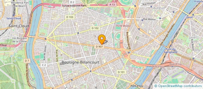 localisation de l'entreprise VICTOR HUGO PRESSING à BOULOGNE-BILLANCOURT