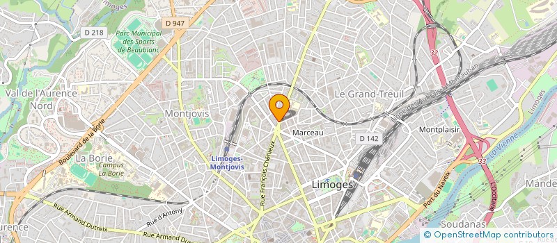 localisation de l'entreprise VICTOR LECLERC à LIMOGES