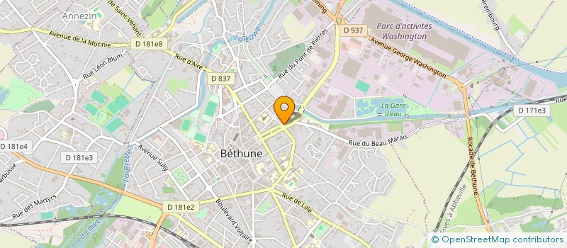 localisation de l'entreprise VICTOR UGO  BETHUNE