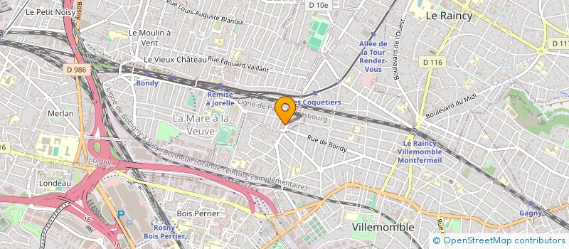 localisation de l'entreprise VICTORIA  BONDY