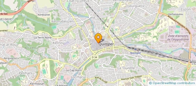 localisation de l'entreprise VICTORIANE à QUIMPER