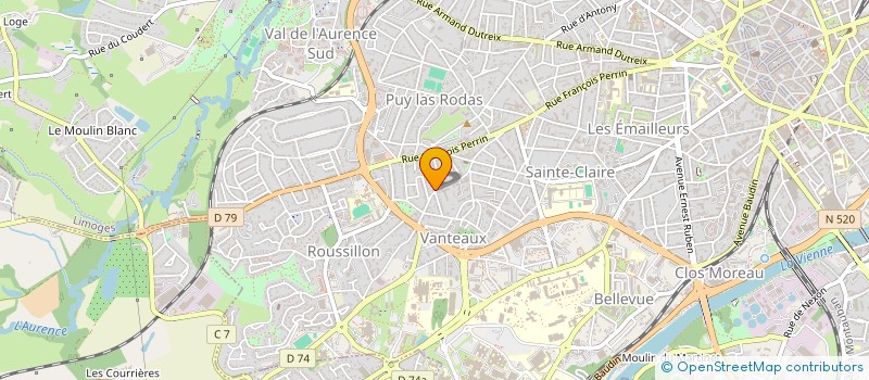 localisation de l'entreprise VIDAL AUTO MOTO à LIMOGES