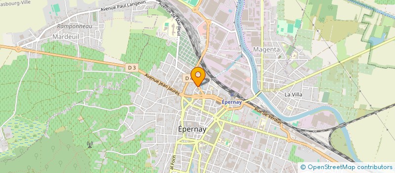 localisation de l'entreprise VIDAL-MATHIEU  EPERNAY