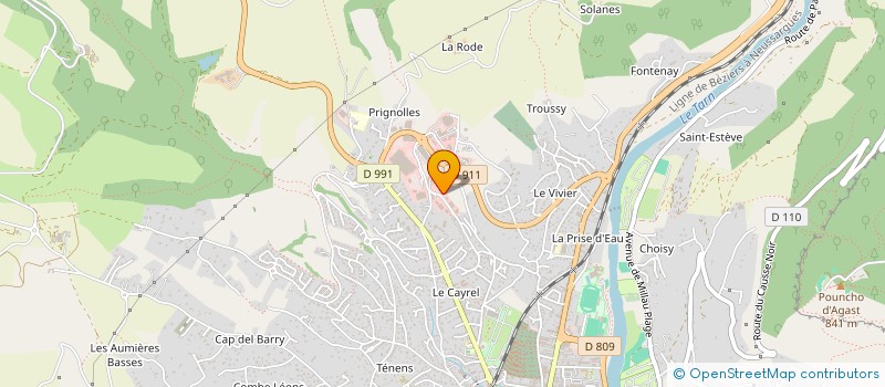 localisation de l'entreprise VIDAL MOTOCULTURE à MILLAU
