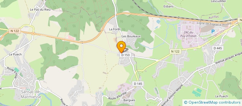 localisation de l'entreprise VIDALENC à SANSAC-DE-MARMIESSE