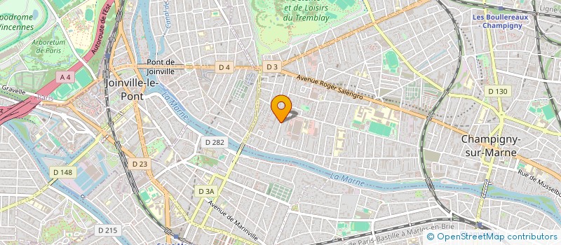 localisation de l'entreprise VIDALOCAR à CHAMPIGNY-SUR-MARNE