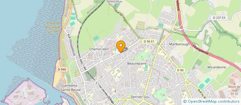 localisation de l'entreprise VIDE.07 à BOULOGNE-SUR-MER