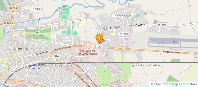 localisation de l'entreprise VIDEACAM à LUNEVILLE