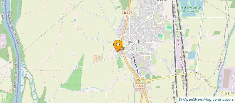 localisation de l'entreprise VIDEAL 84  LAPALUD