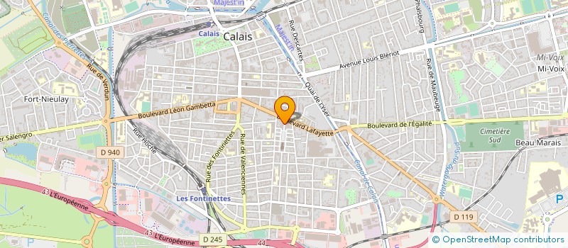 localisation de l'entreprise VIDEO BRUNO  CALAIS