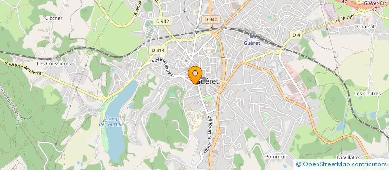 localisation de l'entreprise VIDEO IMPRIMERIE COSTUMES SON CREUSE à GUERET
