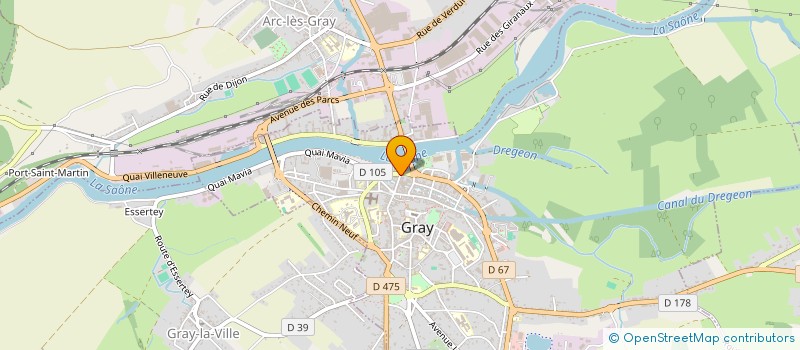 localisation de l'entreprise VIDEOCHOC -TELEPHONESTORE à GRAY