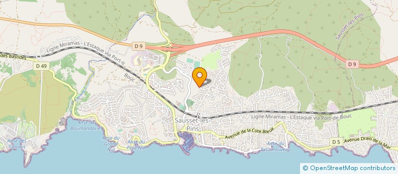 localisation de l'entreprise VIDEOSTYL  SAUSSET-LES-PINS