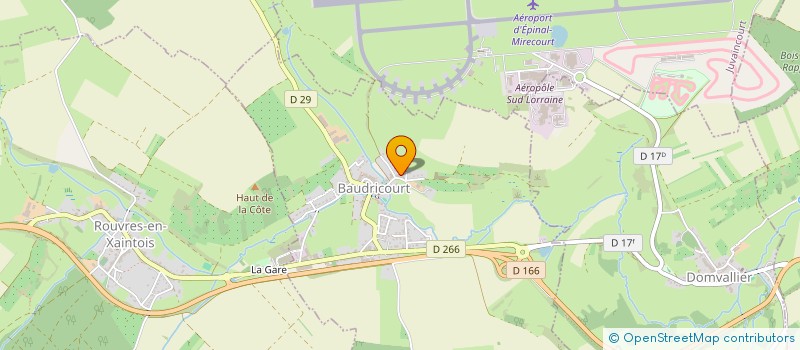 localisation de l'entreprise VIDPARC à BAUDRICOURT