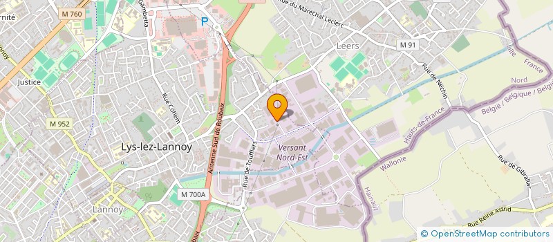 localisation de l'entreprise VIDREQUIN SA à LYS-LEZ-LANNOY