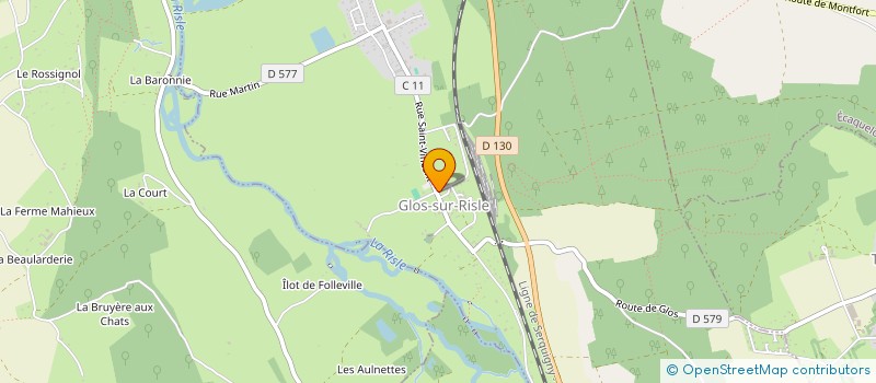 localisation de l'entreprise VIE, CULTURE ET LOISIRS DE GLOS SUR RISLE  GLOS-SUR-RISLE