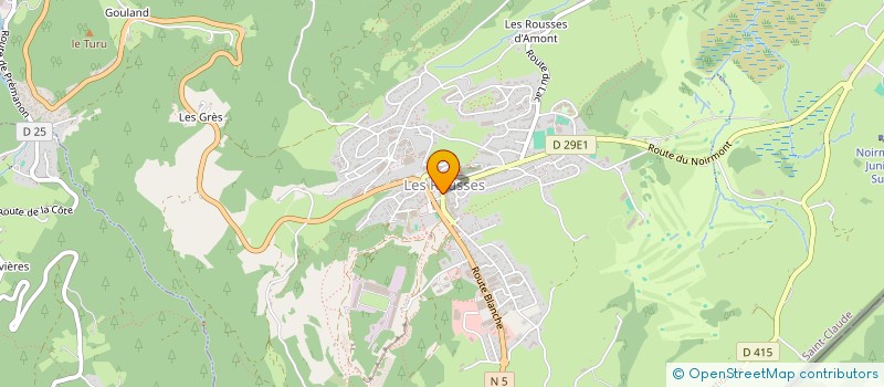 localisation de l'entreprise VIE D'ETOFFE  LES ROUSSES