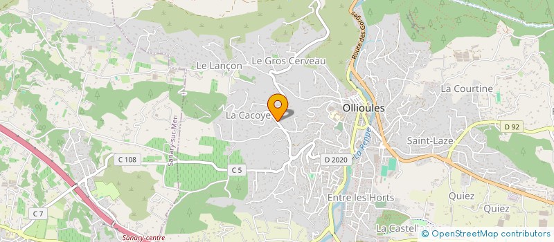 localisation de l'entreprise VIE ET BIEN ETRE  OLLIOULES