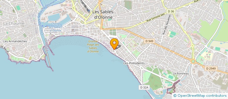 localisation de l'entreprise VIE FLEURY à LES SABLES-D'OLONNE