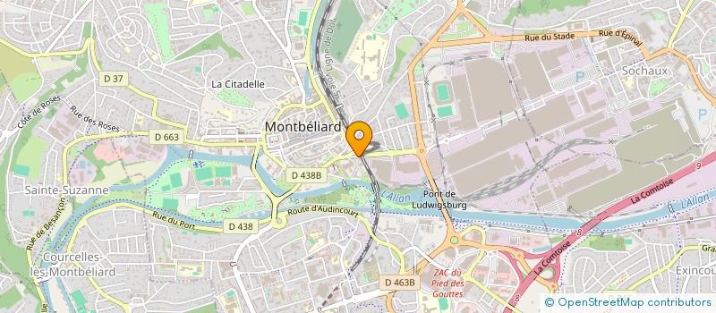 localisation de l'entreprise VIE VOYAGE VACANCES  MONTBELIARD
