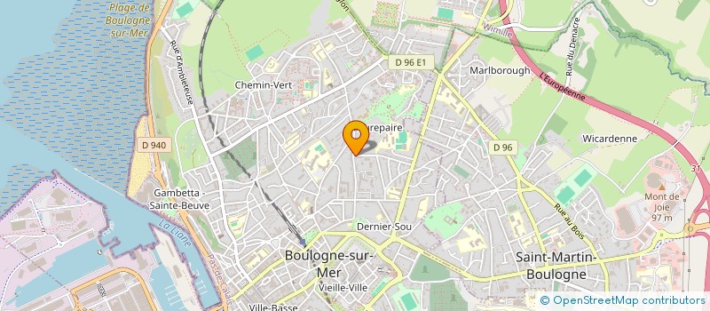 localisation de l'entreprise VIEILLE VILLE  BOULOGNE-SUR-MER