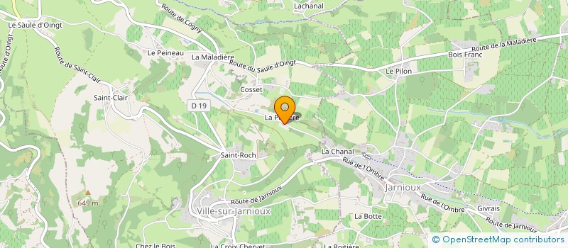 localisation de l'entreprise VIEILLY-DUGELAY  VILLE SUR JARNIOUX