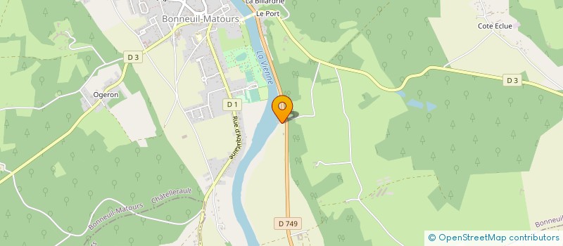 localisation de l'entreprise VIENNE AVENTURE à BONNEUIL-MATOURS