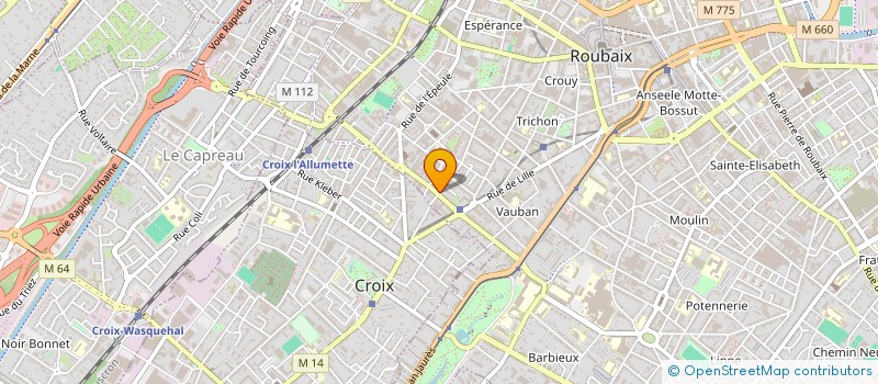 localisation de l'entreprise VIENNOISERIE DE MONTESQUIEU à ROUBAIX