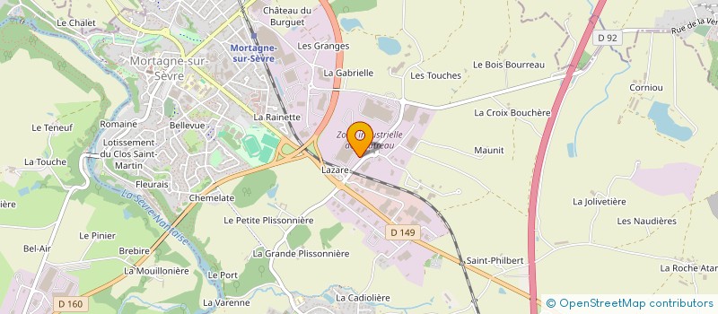 localisation de l'entreprise VIENNOISERIE LIGERIENNE à MORTAGNE-SUR-SEVRE