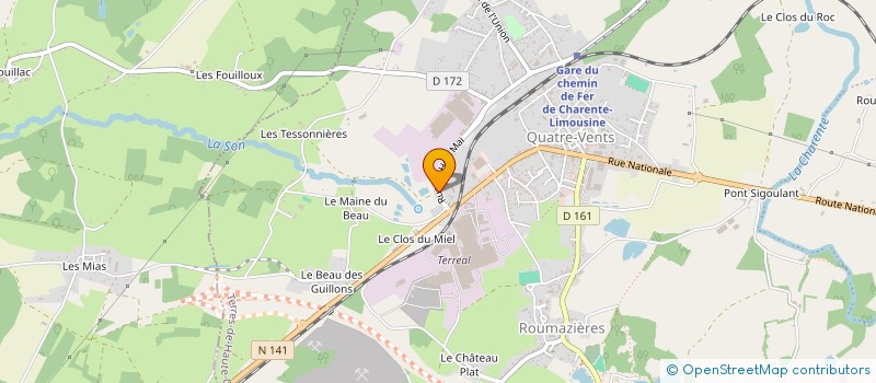 localisation de l'entreprise VIET VO DAO SON HAI ROUMAZIERES-LOUBERT à TERRES-DE-HAUTE-CHARENTE