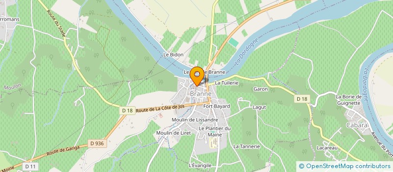 localisation de l'entreprise VIFE SOC VINS DE FRANCE EXPORT à BRANNE